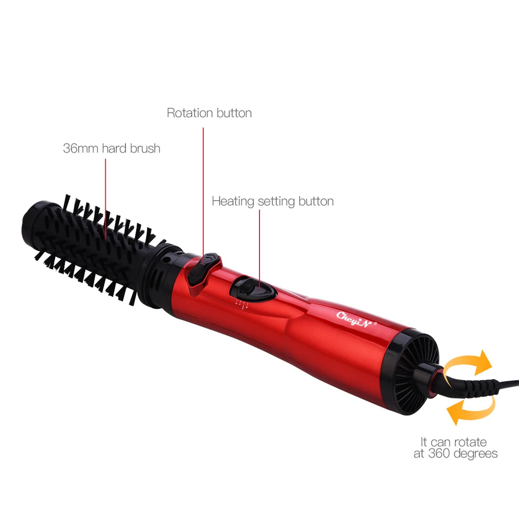 LuxeSilk™ 2-in-1 Ionic Auto-Rotating Hot Air Brush – Hair Dryer, Curler & Straightener Volumizing Styler