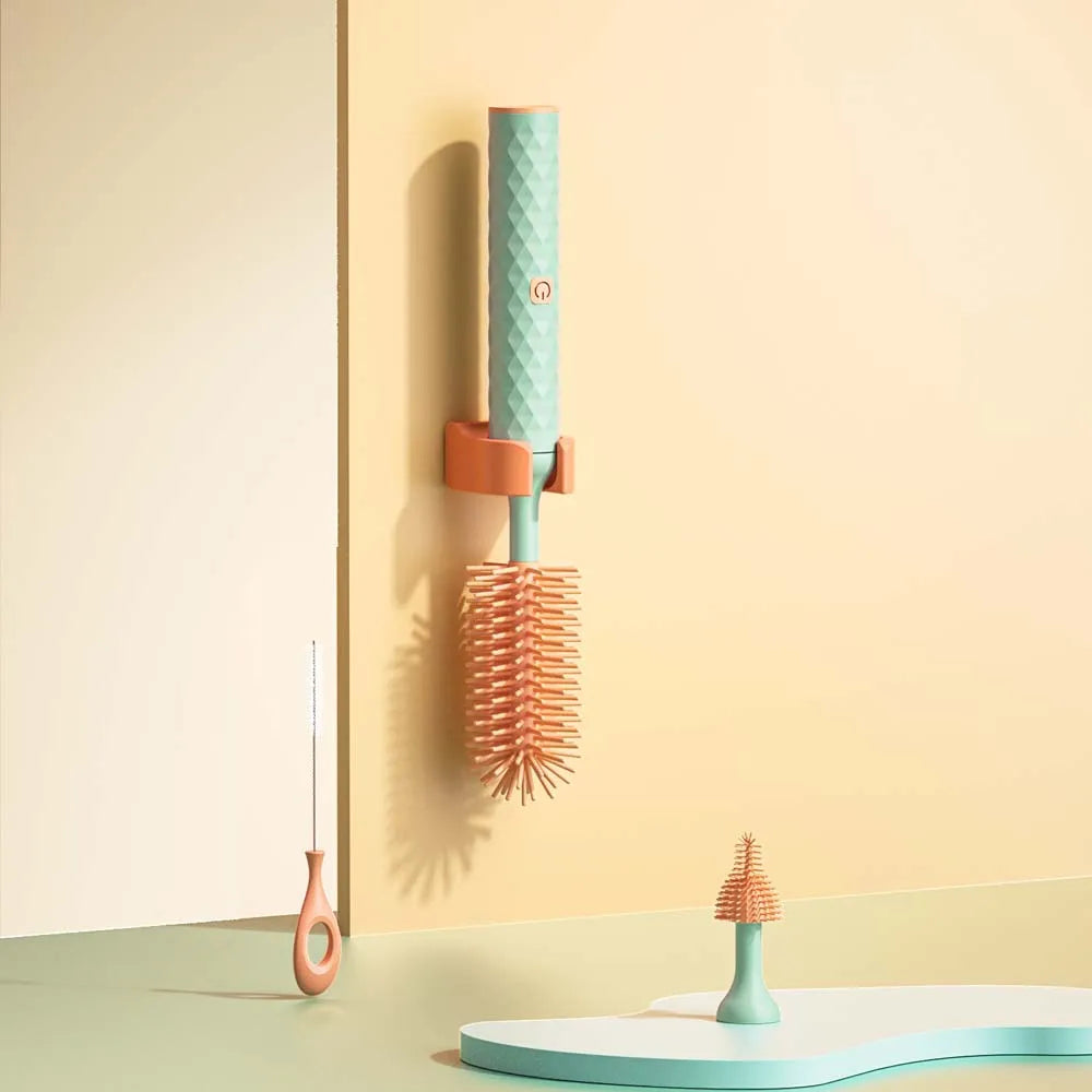 PureSpin Pro – Electric 360° Silicone Bottle & Pacifier Cleaning Brush Set