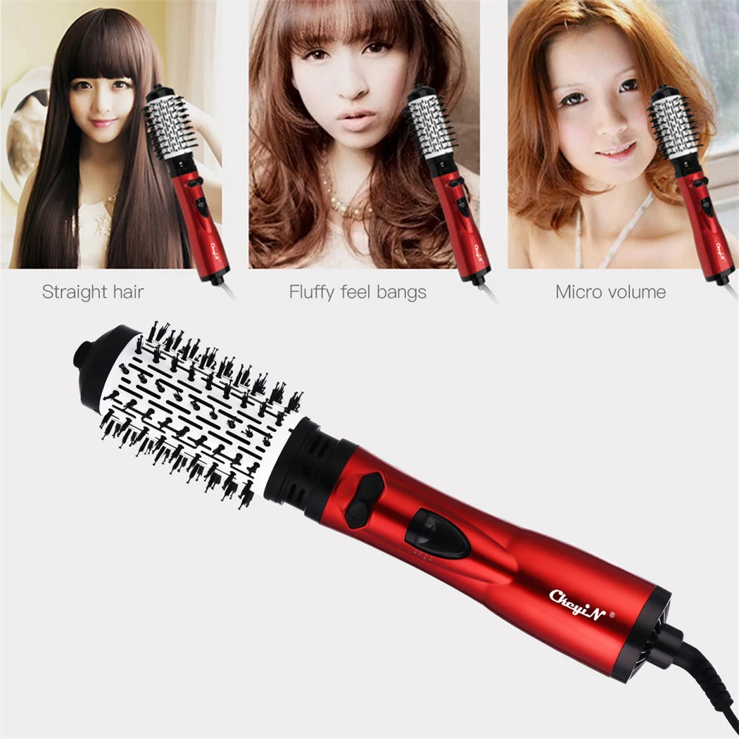 LuxeSilk™ 2-in-1 Ionic Auto-Rotating Hot Air Brush – Hair Dryer, Curler & Straightener Volumizing Styler