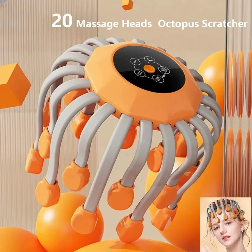 Meet the OctoVibe – 20-Head Red Light Massager for Ultimate Head Bliss
