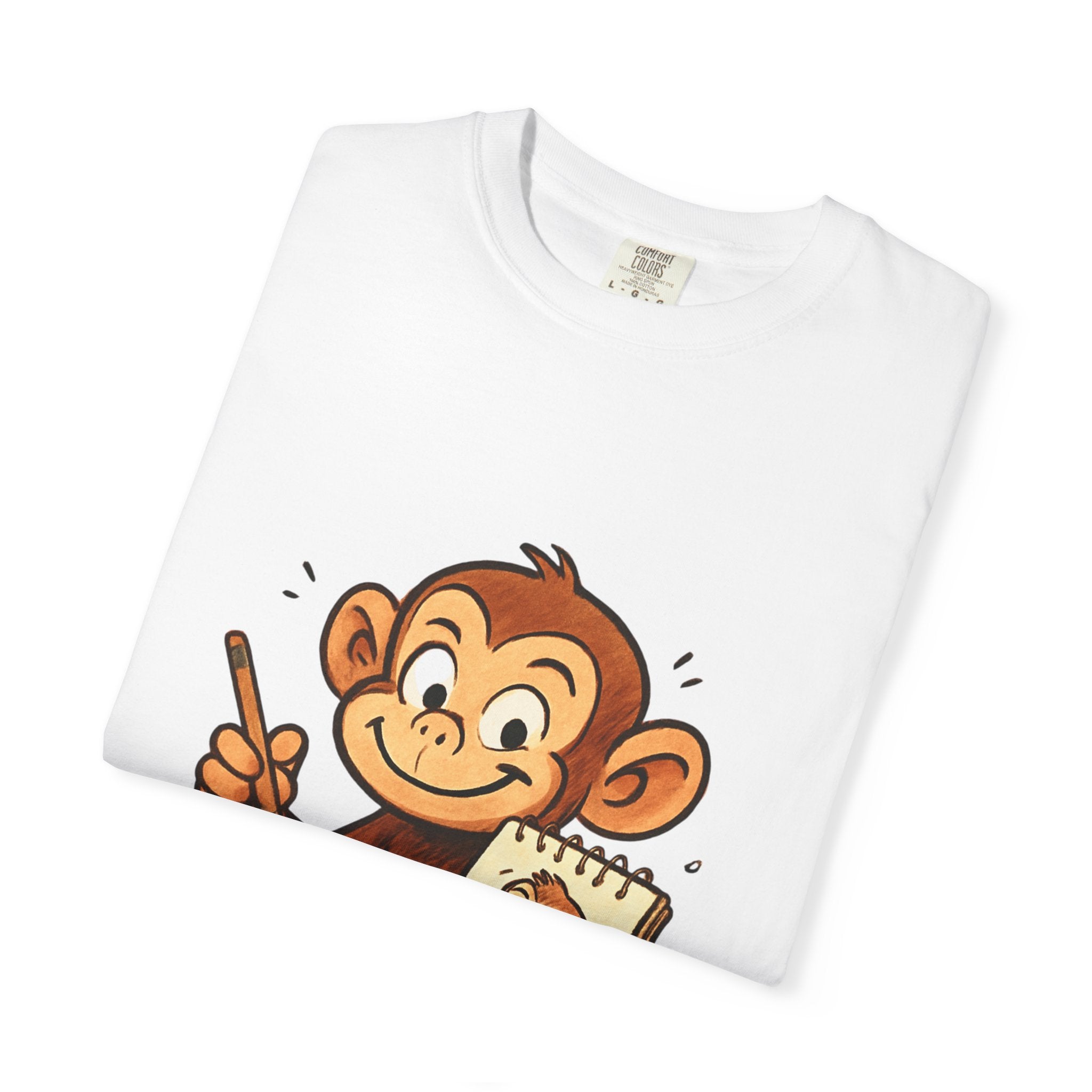 Playful Monkey Drawing Itself T-shirt | Cute Sketch Art