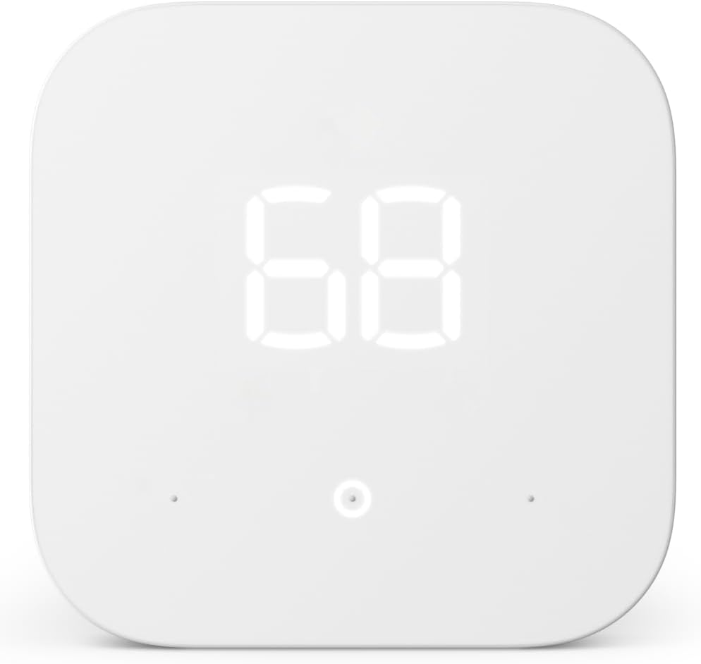 Amazon Smart Thermostat – Save money and energy - Works with Alexa and Ring - C-wire required