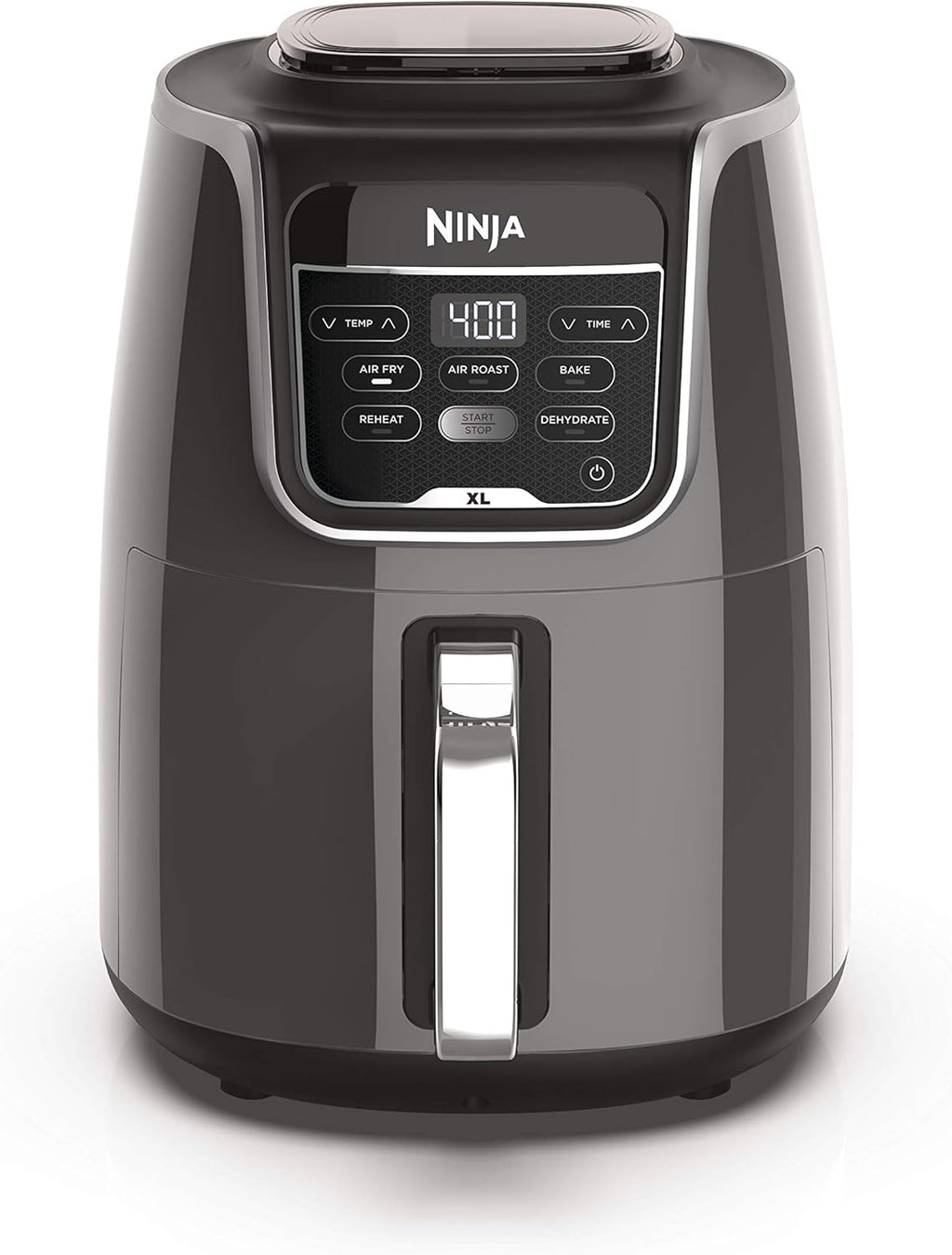 Ninja | XL Single Basket Air Fryer | 5.5 QT Capacity fits 3lbs of Wings | 5-in-1Air Fry, Roast, Bake,Reheat & Dehydrate |Dishwasher Safe Parts & Recipe Guide | Grey |AF150AMZ