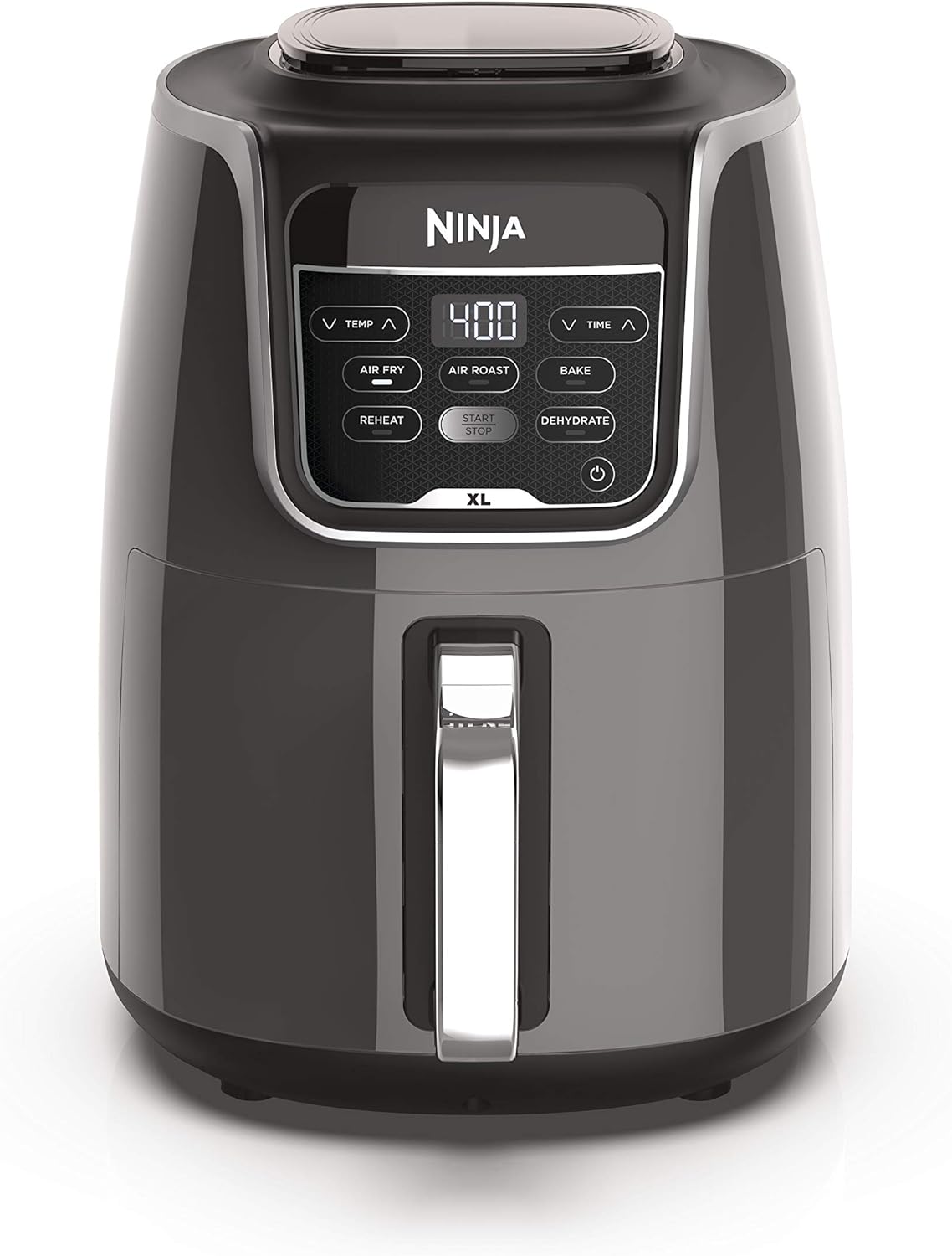 Ninja | XL Single Basket Air Fryer | 5.5 QT Capacity fits 3lbs of Wings | 5-in-1Air Fry, Roast, Bake,Reheat & Dehydrate |Dishwasher Safe Parts & Recipe Guide | Grey |AF150AMZ