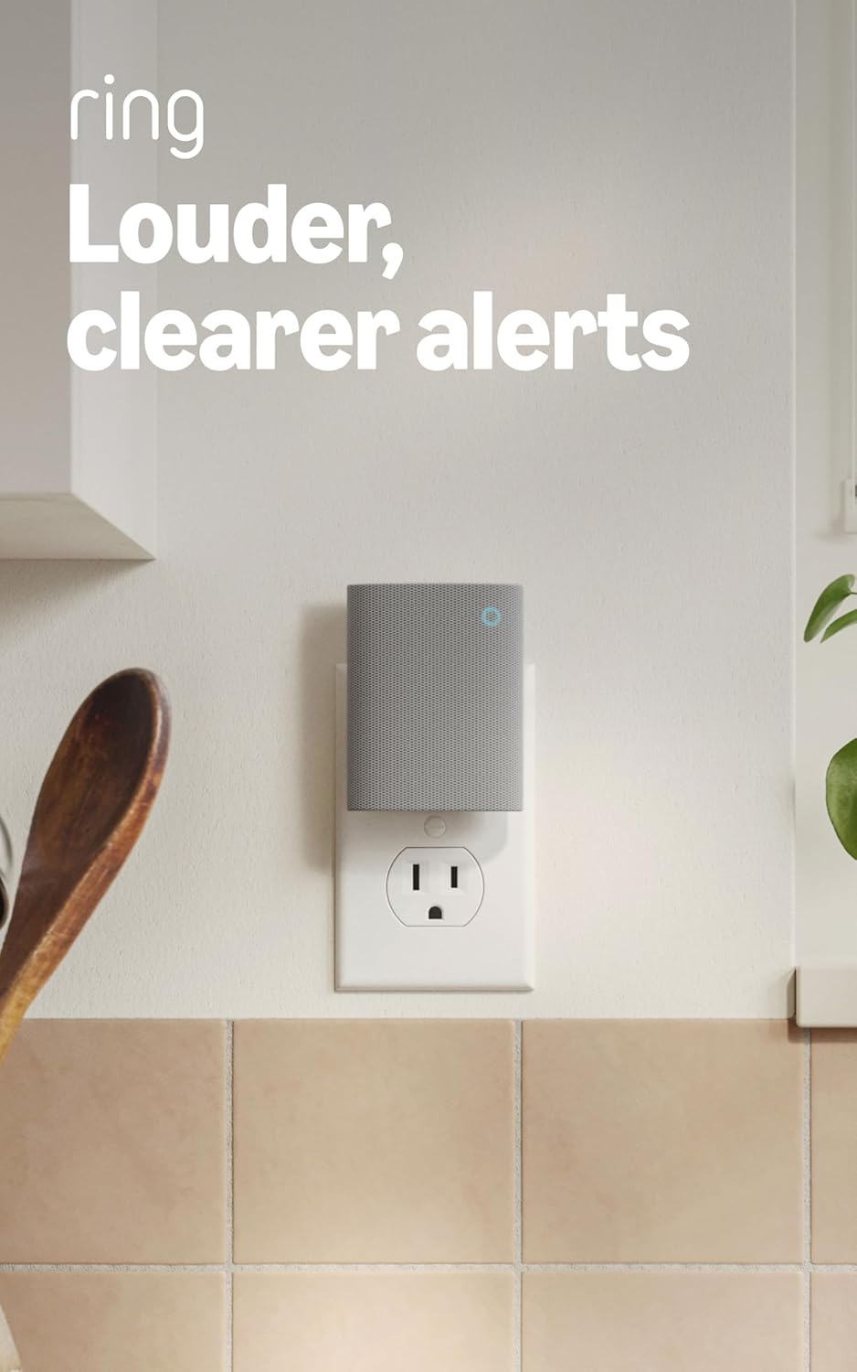 Ring Chime (Newest Model) — Enhanced audio for real-time alerts you can hear from anywhere, easy plug-in setup, simple wifi & Bluetooth connectivity, sleek design, White
