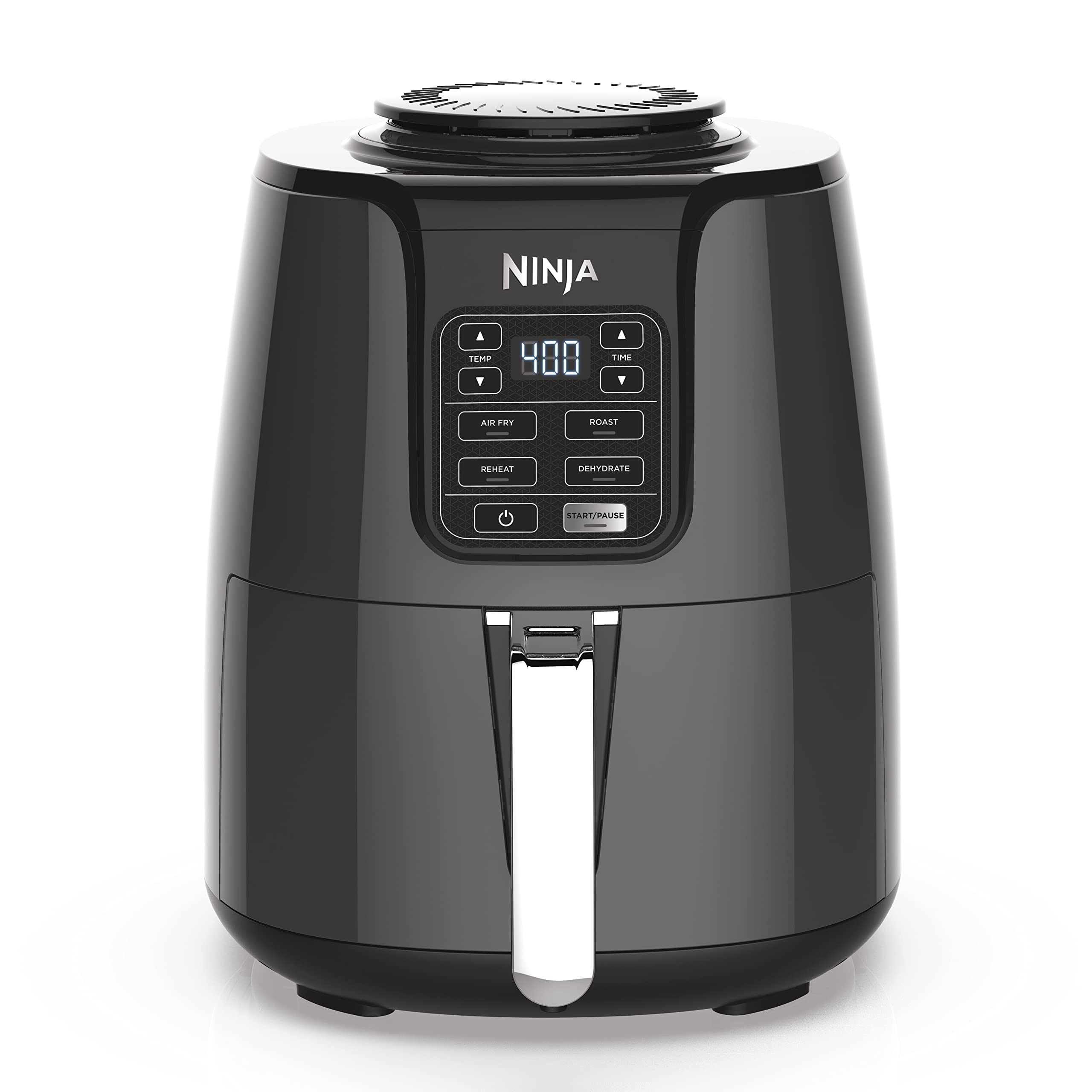Ninja | XL Single Basket Air Fryer | 5.5 QT Capacity fits 3lbs of Wings | 5-in-1Air Fry, Roast, Bake,Reheat & Dehydrate |Dishwasher Safe Parts & Recipe Guide | Grey |AF150AMZ