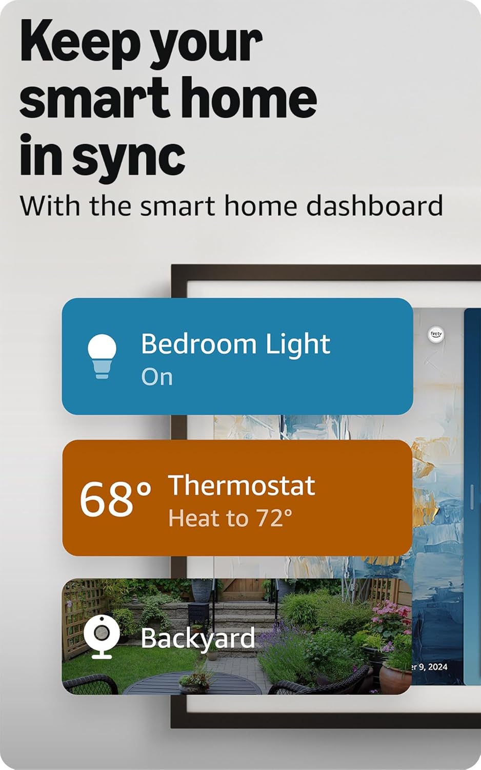 Amazon Echo Show 15 (newest model), Full HD 15.6" kitchen hub for home organization, with built-in Fire TV and Alexa+ Early Access