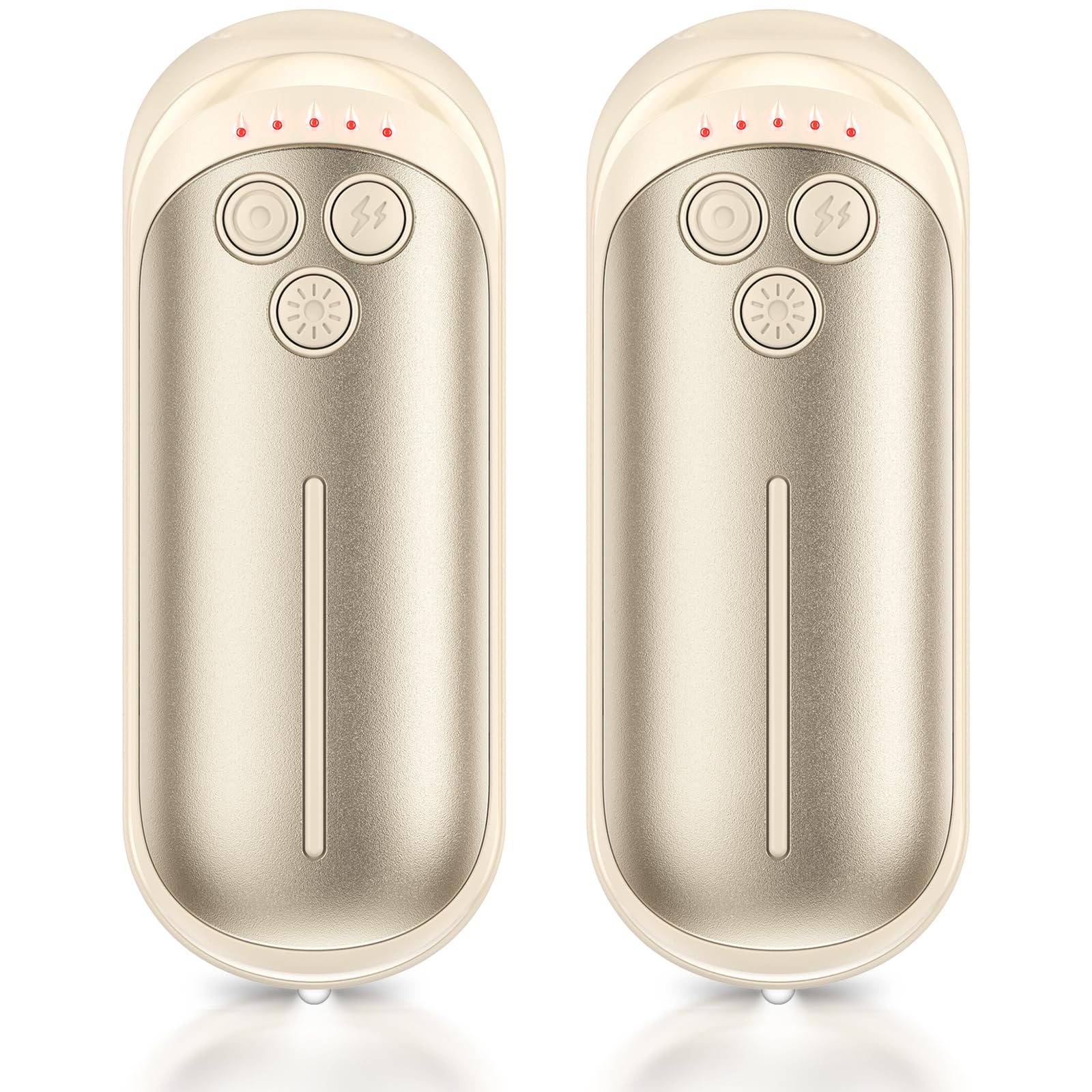 Rechargeable Hand Warmers 2 Pack, 6000mAh Electric Hand Warmer Rechargeable, 2 in 1 Portable Hand Warmers with AI Smart Chips, Outdoor, Hunting, Camping for Family for Christmas