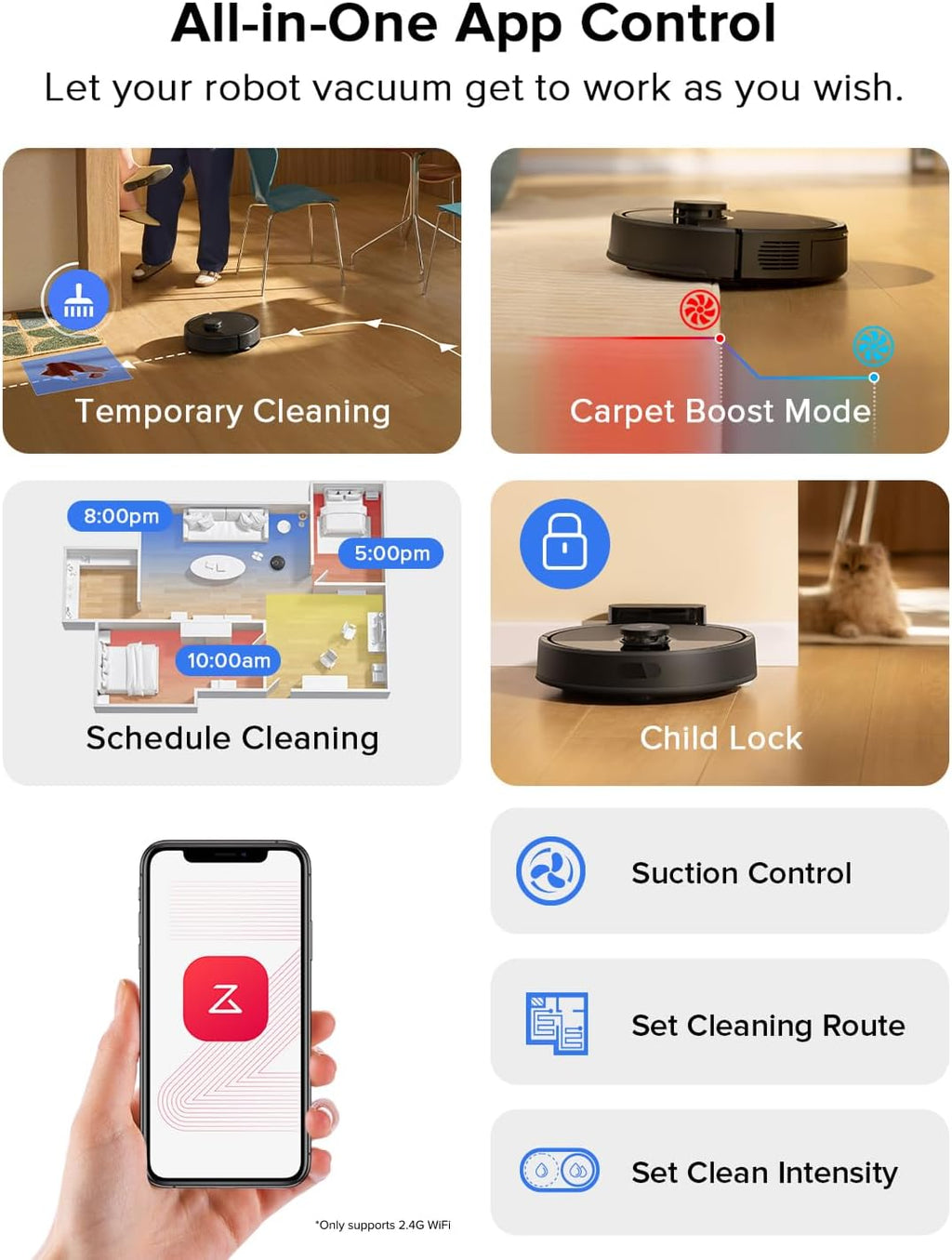 roborock Q7 L5 Robot Vacuum and Mop Combo, 8,000Pa Suction, Upgraded from Q5 Pro, Dual Anti-Tangle System, LiDAR Navigation, Multi-Level Mapping, Self-Charging Robotic Vacuum Cleaner, Black
