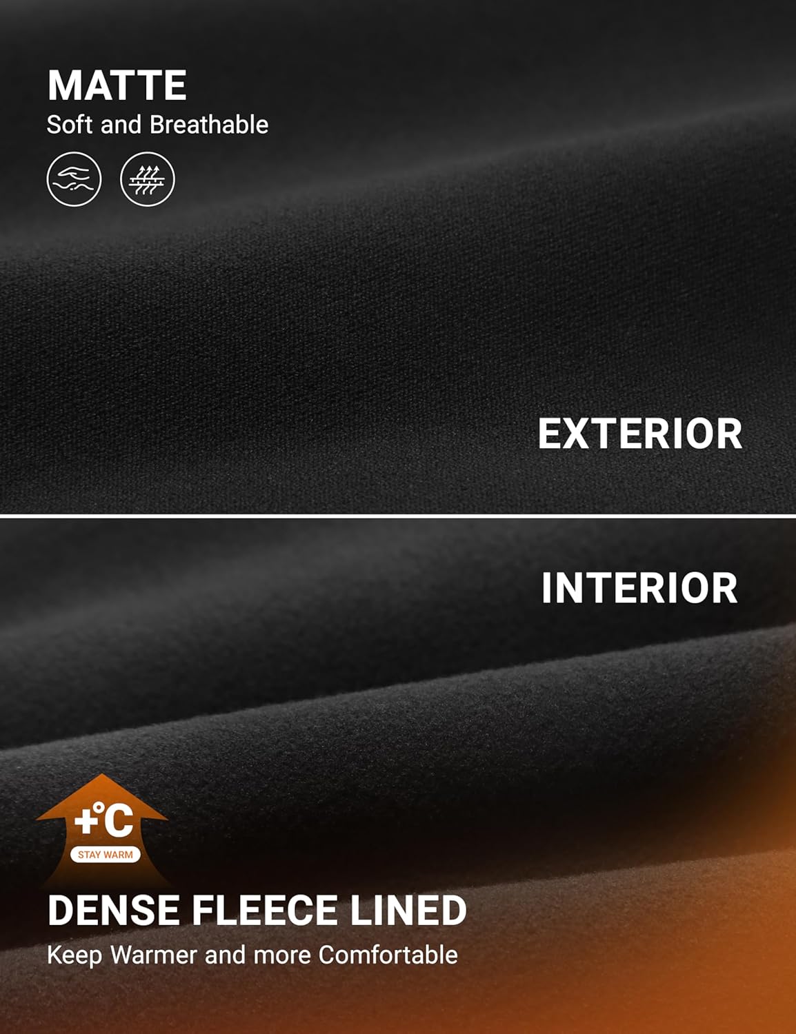 CRZ YOGA Matte Fleece Lined Leggings 25'' - Thermal Casual Lounge Workout Womens Yoga High Waisted Pants Winter Warm