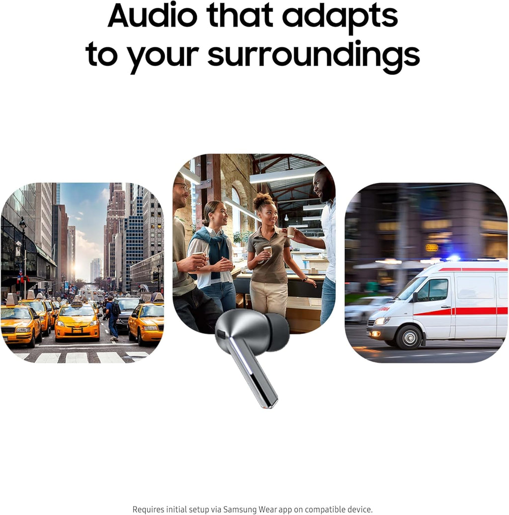 Samsung Galaxy Buds 3 Pro AI True Wireless Bluetooth Earbuds, Noise Cancelling, Sound Optimization, Redesigned Comfort Fit, Silver [US Version, Amazon Exclusive, 2Yr Warranty]