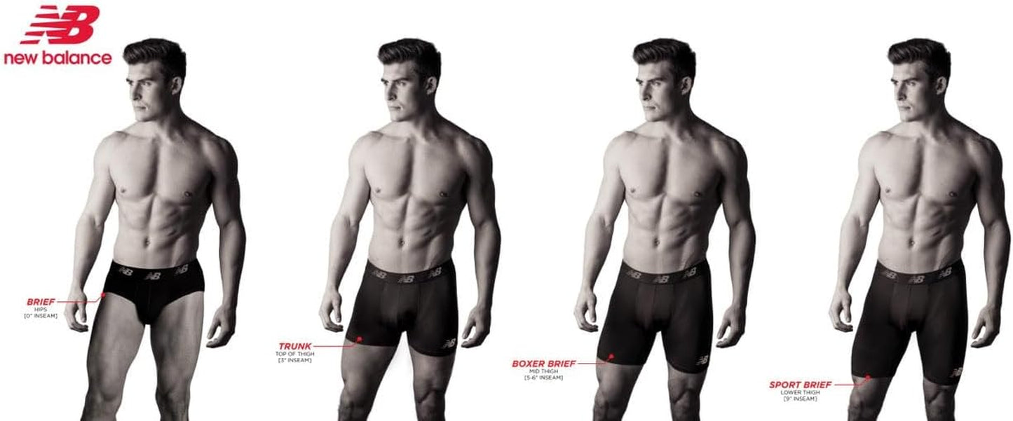 AeroFlex™ Men’s Performance Boxer Briefs (3-Pack) – Breathable, Moisture-Wicking Stretch Underwear with Soft Comfort Waistband & Fly