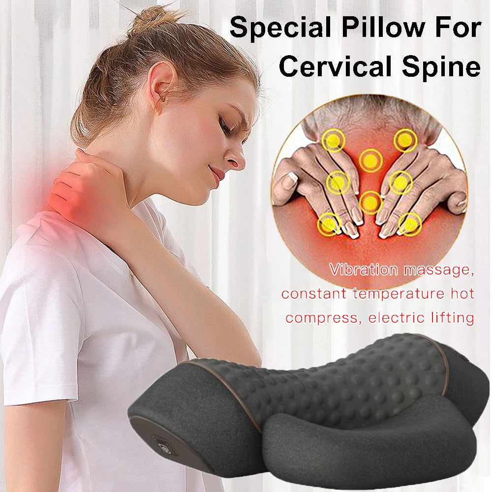 OrthoEase Luxe – Heated Cervical Support Pillow for Pain Relief