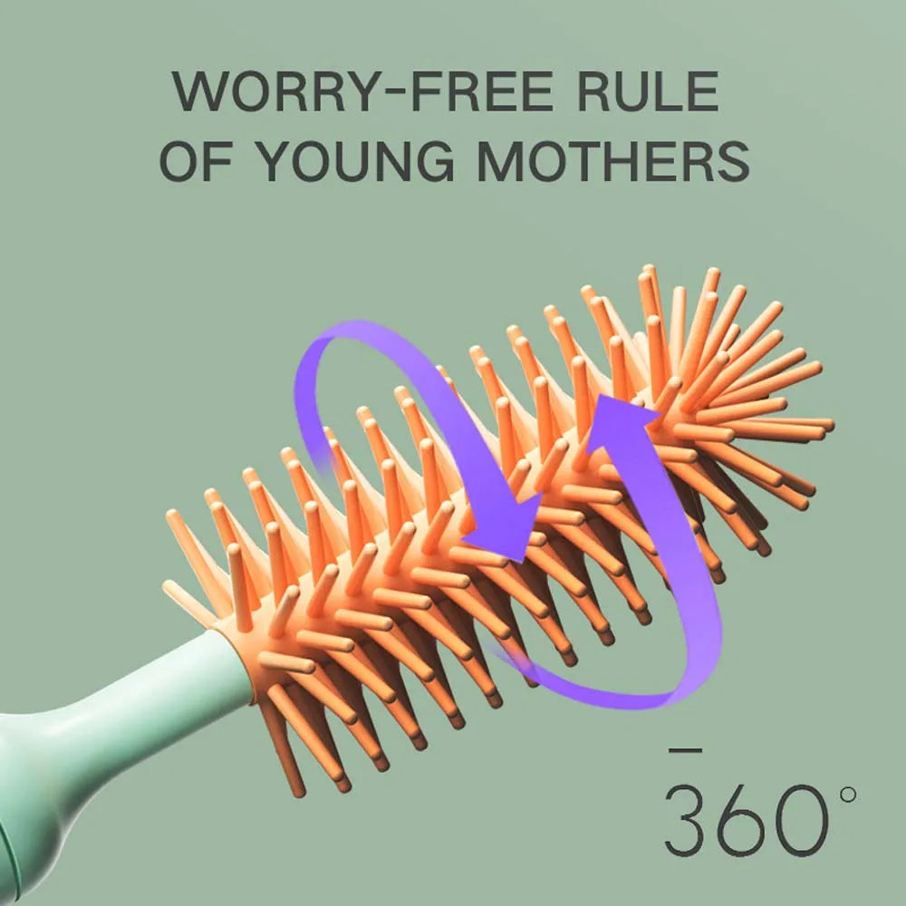 PureSpin Pro – Electric 360° Silicone Bottle & Pacifier Cleaning Brush Set