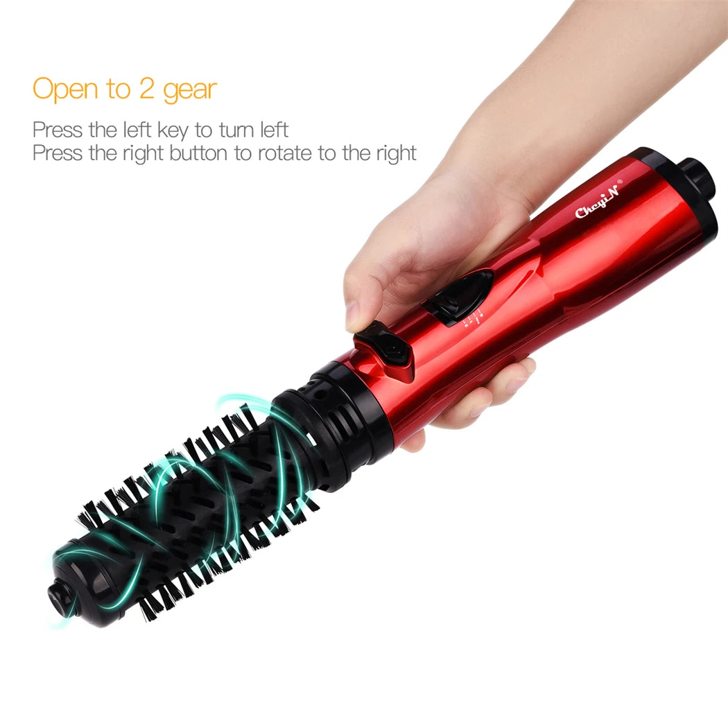 LuxeSilk™ 2-in-1 Ionic Auto-Rotating Hot Air Brush – Hair Dryer, Curler & Straightener Volumizing Styler